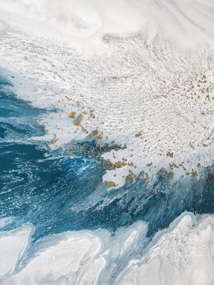Tidal Shores - Dynamic ocean forms by Petra Meikle de Vlas — canvas wall art