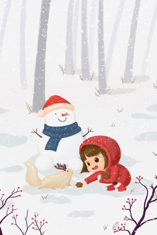 Winter Forest Friends by Xuan Thai — canvas wall art
