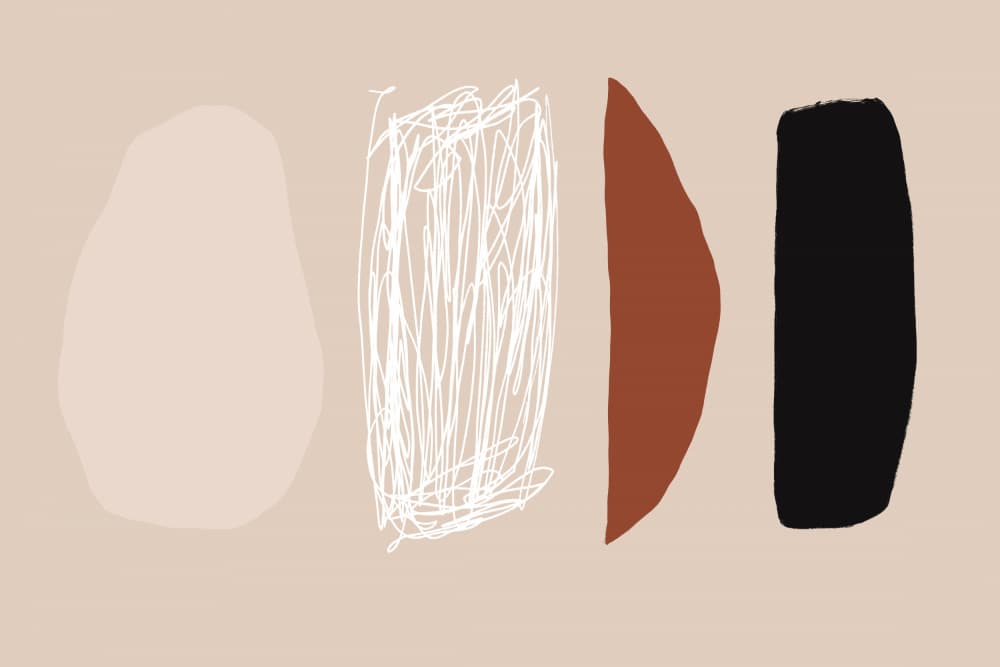 Organic Shapes in Neutral Tones by uplusmestudio — canvas wall art