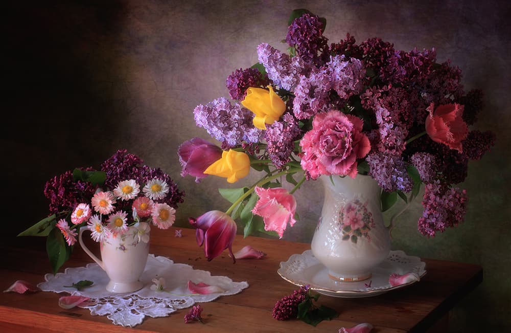 Vibrant Spring Still Life by Tatyana Skorokhod — canvas wall art