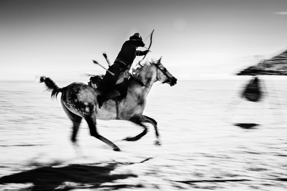 Galloping Mounted Archer by Murat YILMAZ — canvas wall art