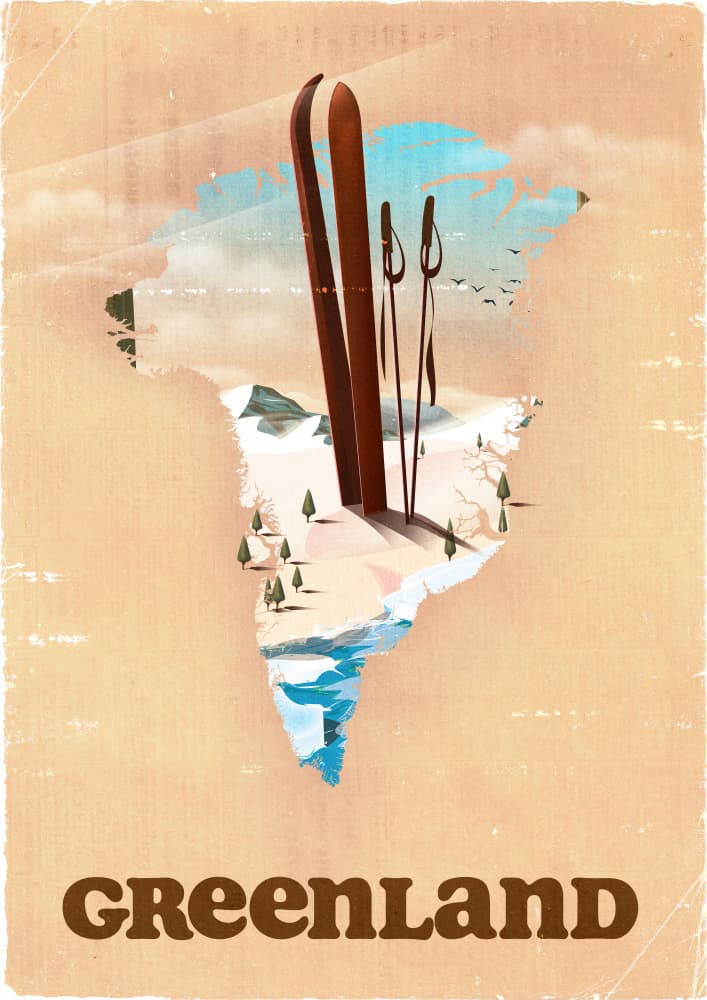 Greenland Ski Adventure by Nicholas — canvas wall art