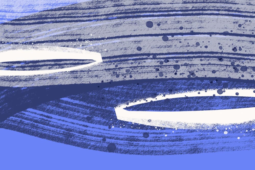 Fluid Blue Waves by Simona Gocan — canvas wall art
