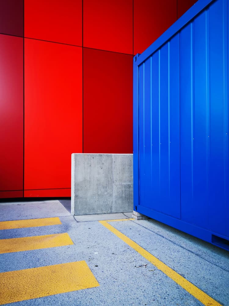 Bold Geometric Urban Scene by Primož Kožuh — canvas wall art