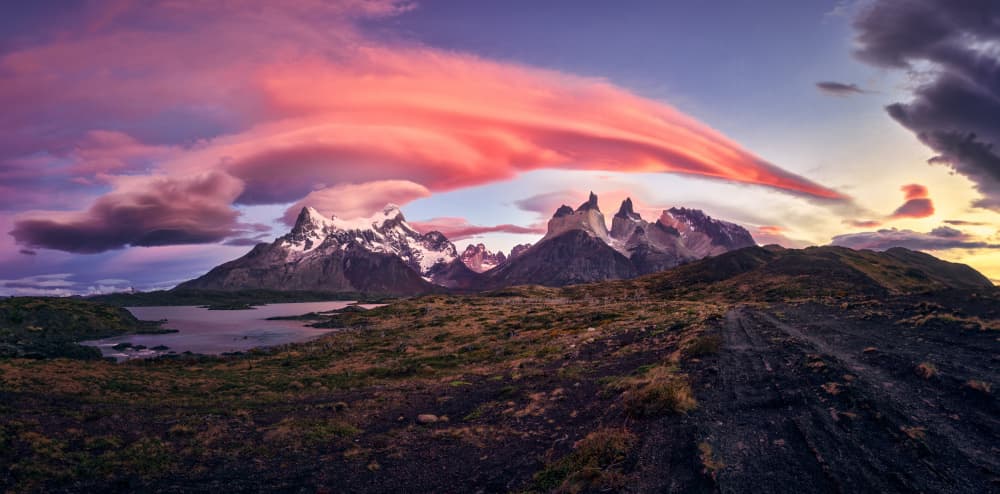 Majestic Patagonian Sunset by Ricardo Gayan — canvas wall art
