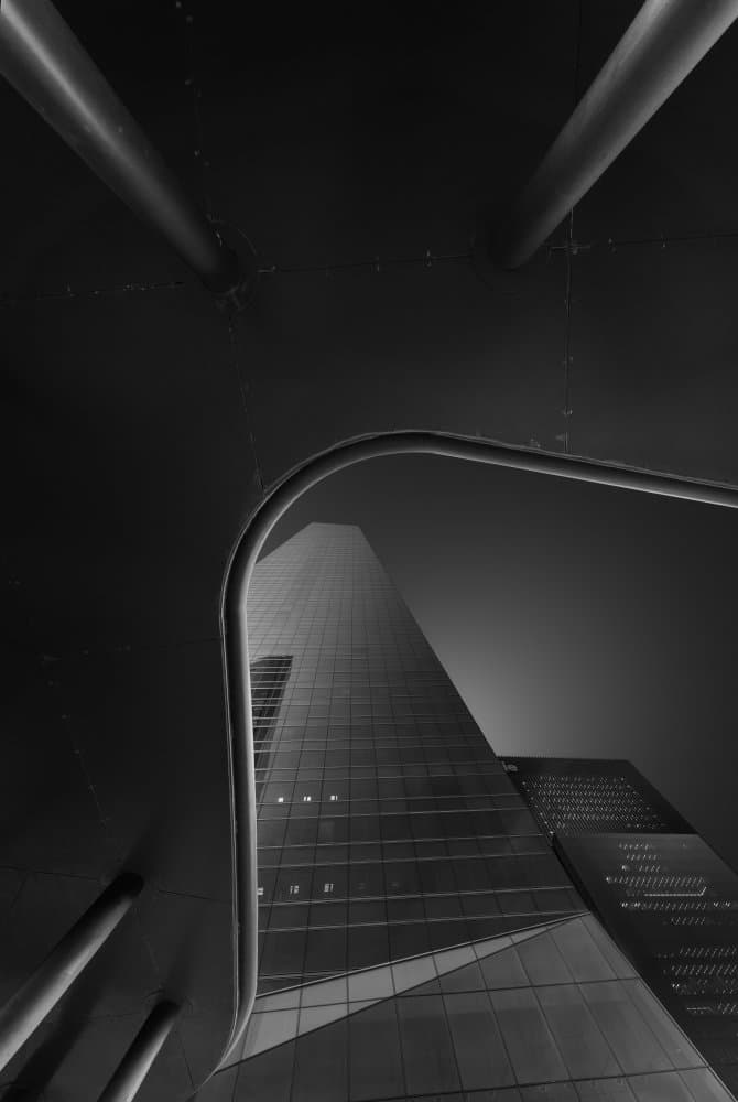 Dramatic City Skyscraper by Jorge Ruiz Dueso — canvas wall art