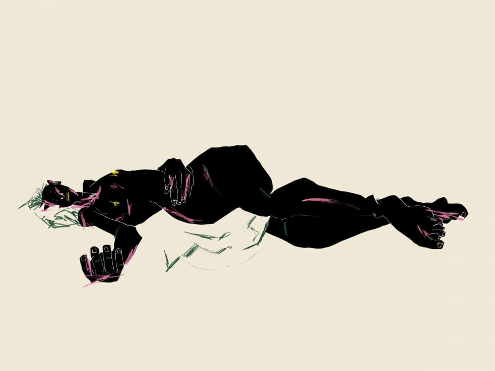Minimalist Woman Resting by Francesco Gulina — canvas wall art