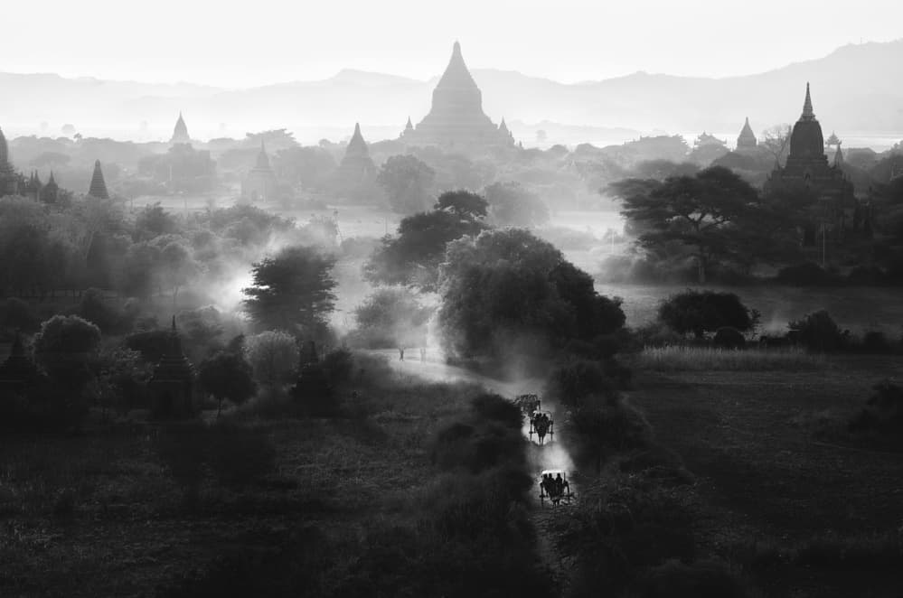 Bagan Misty Morning by Alexander Jikharev — canvas wall art