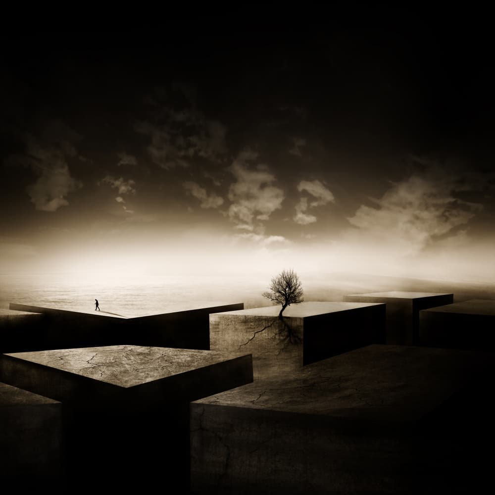 Man's Surreal Journey by Hadi Malijani (Malenjani) — canvas wall art