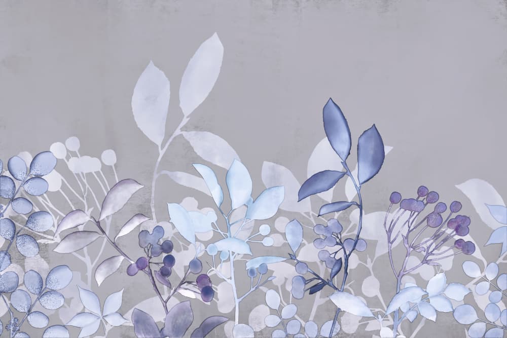 Muted Blue Botanicals by Andrea Haase — canvas wall art