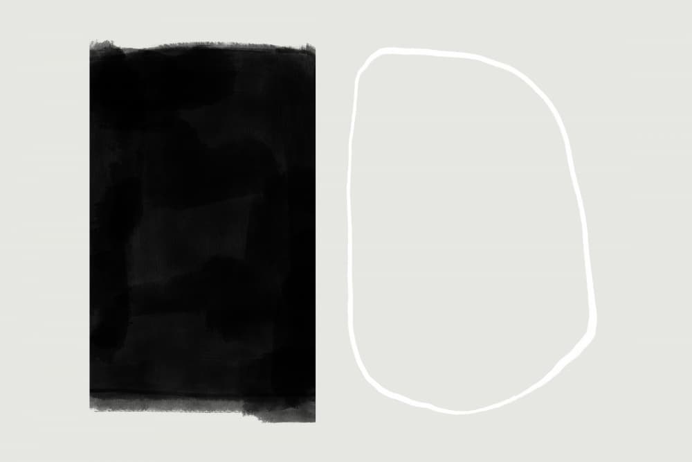 Solid Black Rectangular Shape by uplusmestudio — canvas wall art