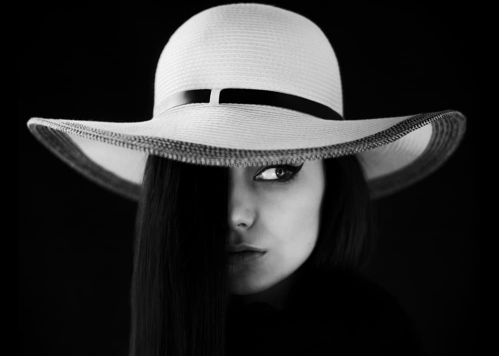 Mysterious Woman in Hat by Bobby Kostadinov — canvas wall art
