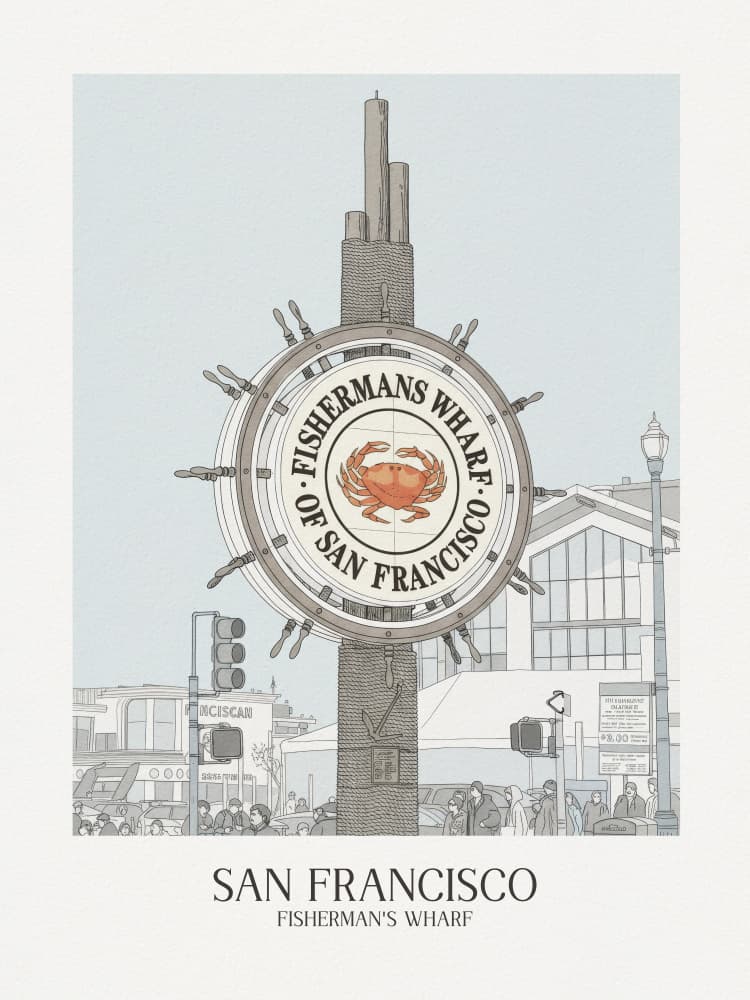 Fisherman's Wharf San Francisco by Andreas Magnusson — canvas wall art