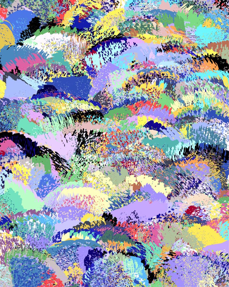 Vibrant Paint Strokes by Uma Gokhale — canvas wall art
