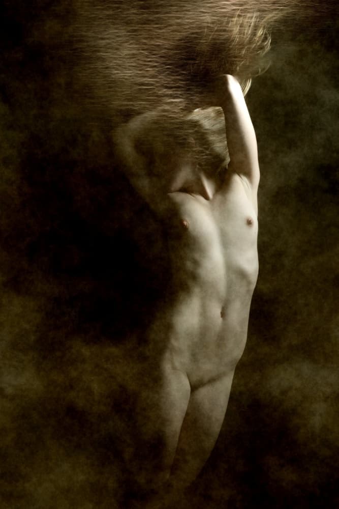 Ethereal Flowing Nude by Olga Mest — canvas wall art