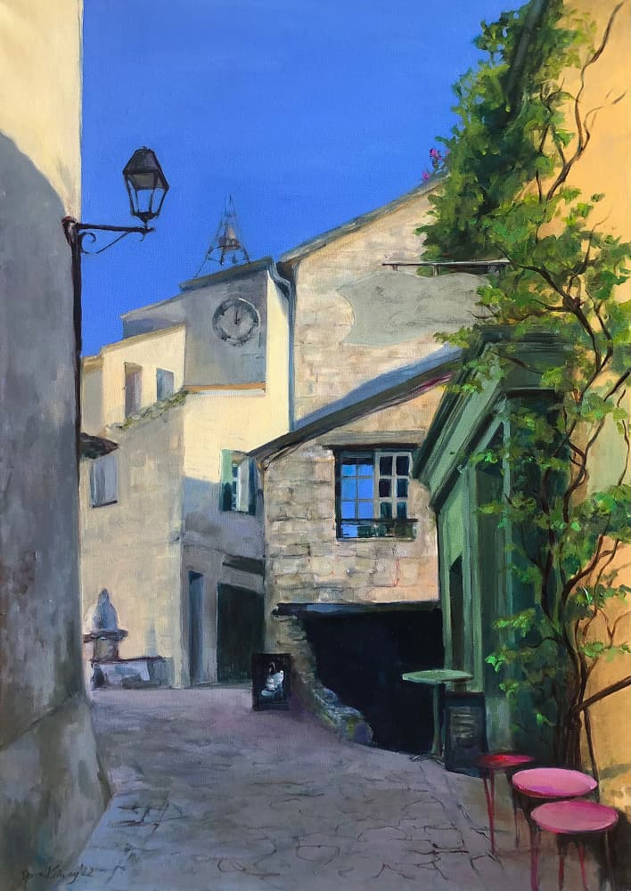 Charming Old Town Alley by Dora Krincy — canvas wall art
