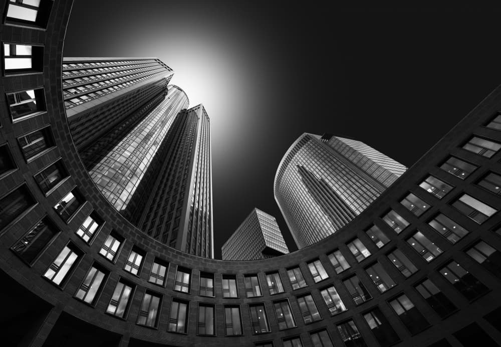 Skyscrapers and Curves by Antoni Figueras — canvas wall art