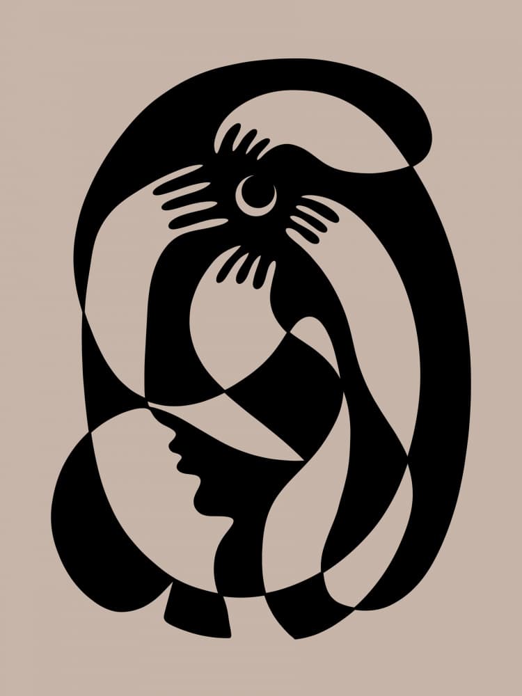 Talking To the Moon by Shatha Al Dafai — canvas wall art