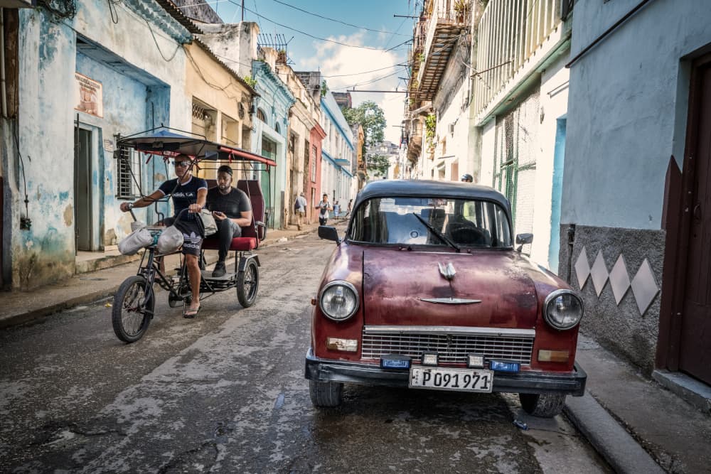 Classic Car Havana Street by Trevor Cole — canvas wall art