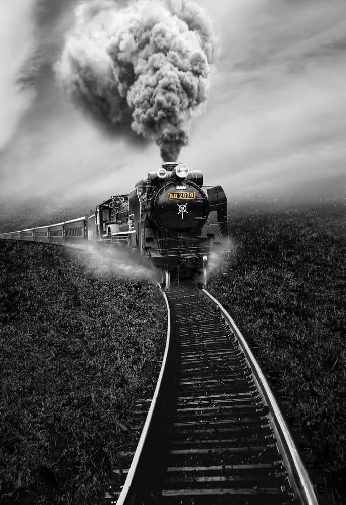 Dramatic Steam Train by F4 Passion — canvas wall art