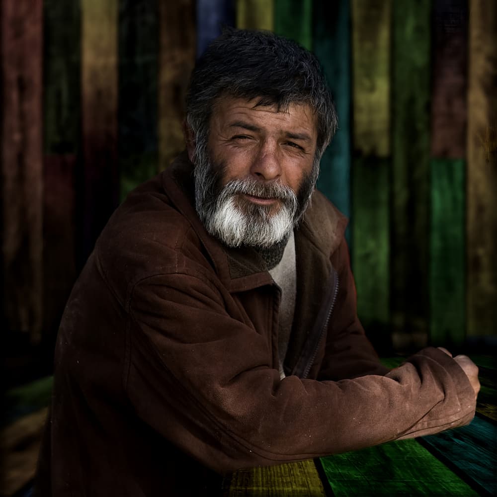 Gentle Bearded Man by nebula — canvas wall art