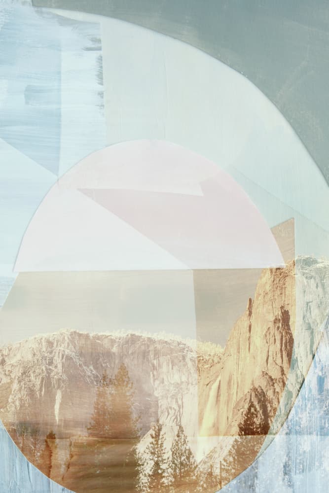Abstract Mountain Waterfall by Gemma Bardot — canvas wall art