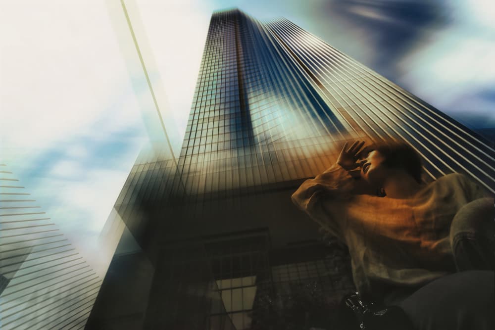 Man Shades City Light by moucorn — canvas wall art