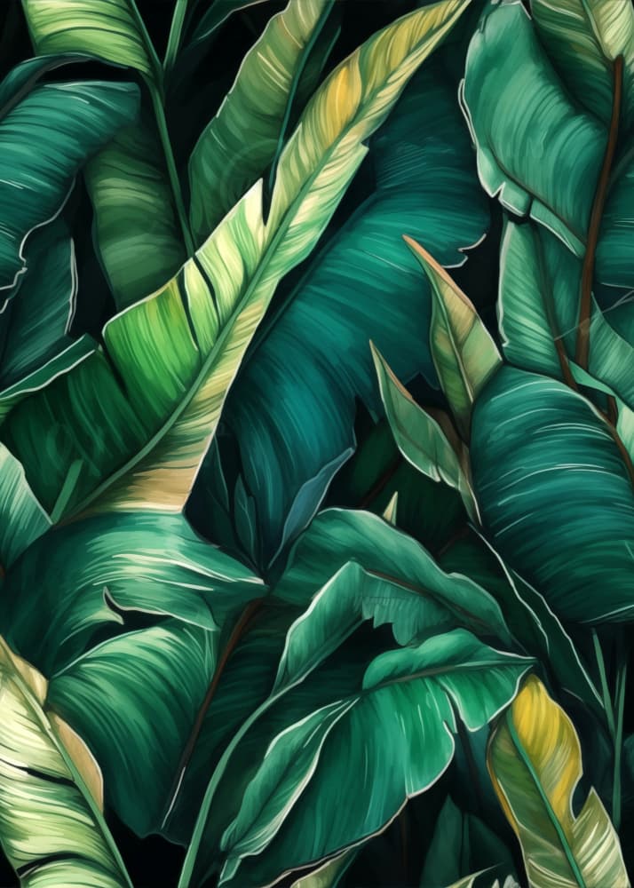 Nature Flowers and Leaves Watercolor Art (83) by Justyna Jaszke — canvas wall art