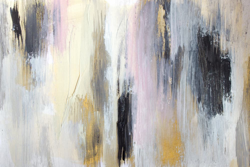 Blush Gold Vertical Abstract by Gemma Bardot — canvas wall art