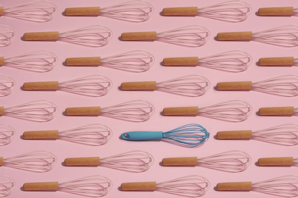 Blue Whisk Stands Out by Julia Ramiro — canvas wall art