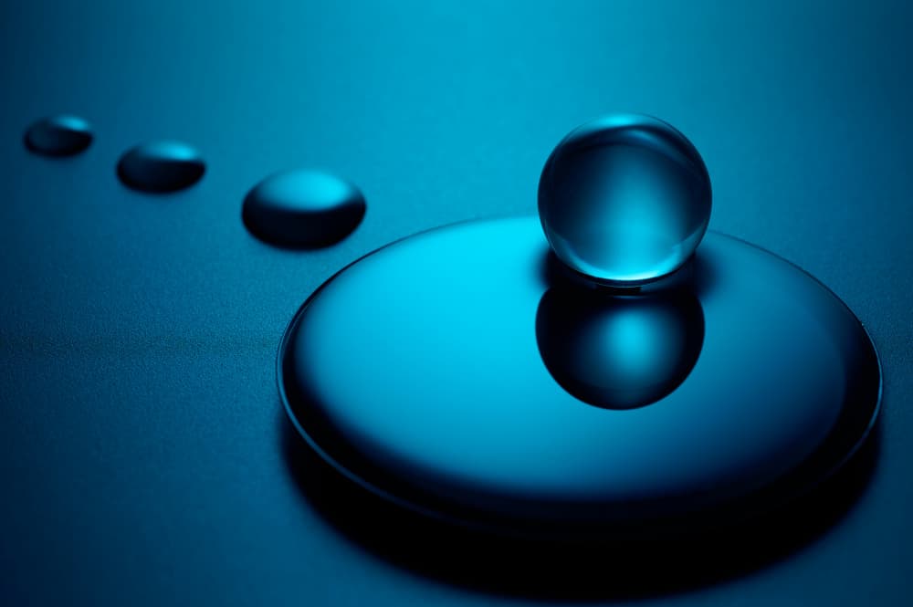 Blue Liquid Sphere by Drazen Sokac — canvas wall art