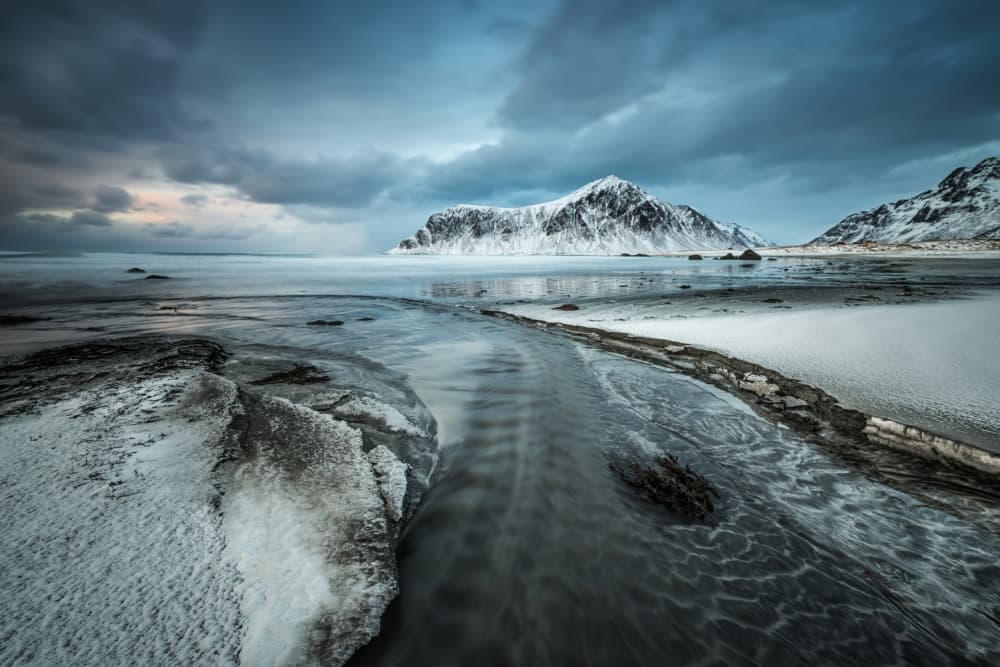 Icy Winter Coast by Raymond Hoffmann — canvas wall art