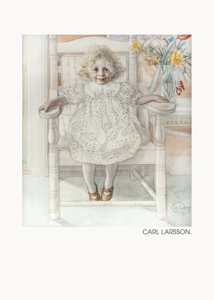 Portrait of Inga Maria Thiel, 1918 by Carl Larsson — canvas wall art