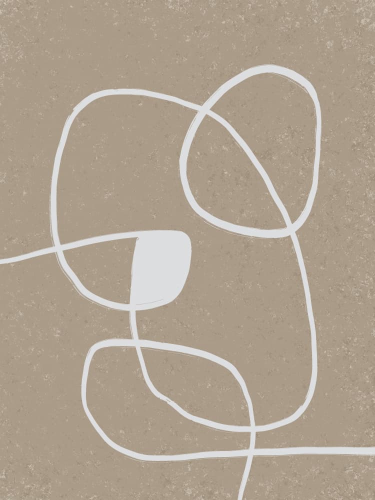 Fluid Neutral Abstract Lines by Little Dean — canvas wall art