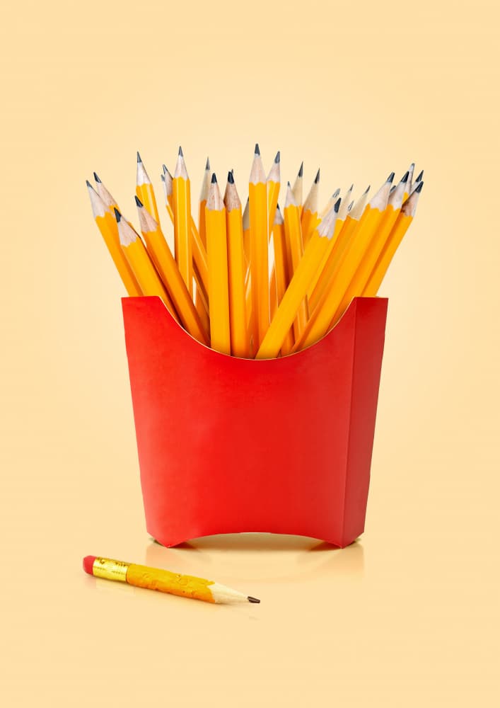 Creative Pencils Fries by Artem Pozdniakov — canvas wall art