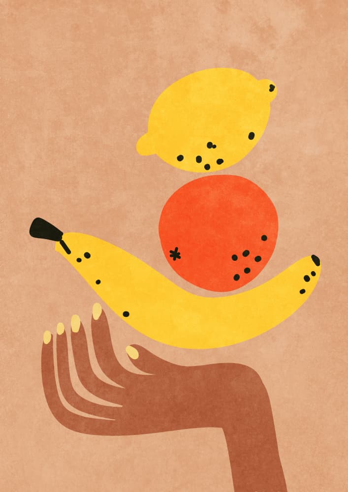Fruits in my hand by Raissa Oltmanns — canvas wall art