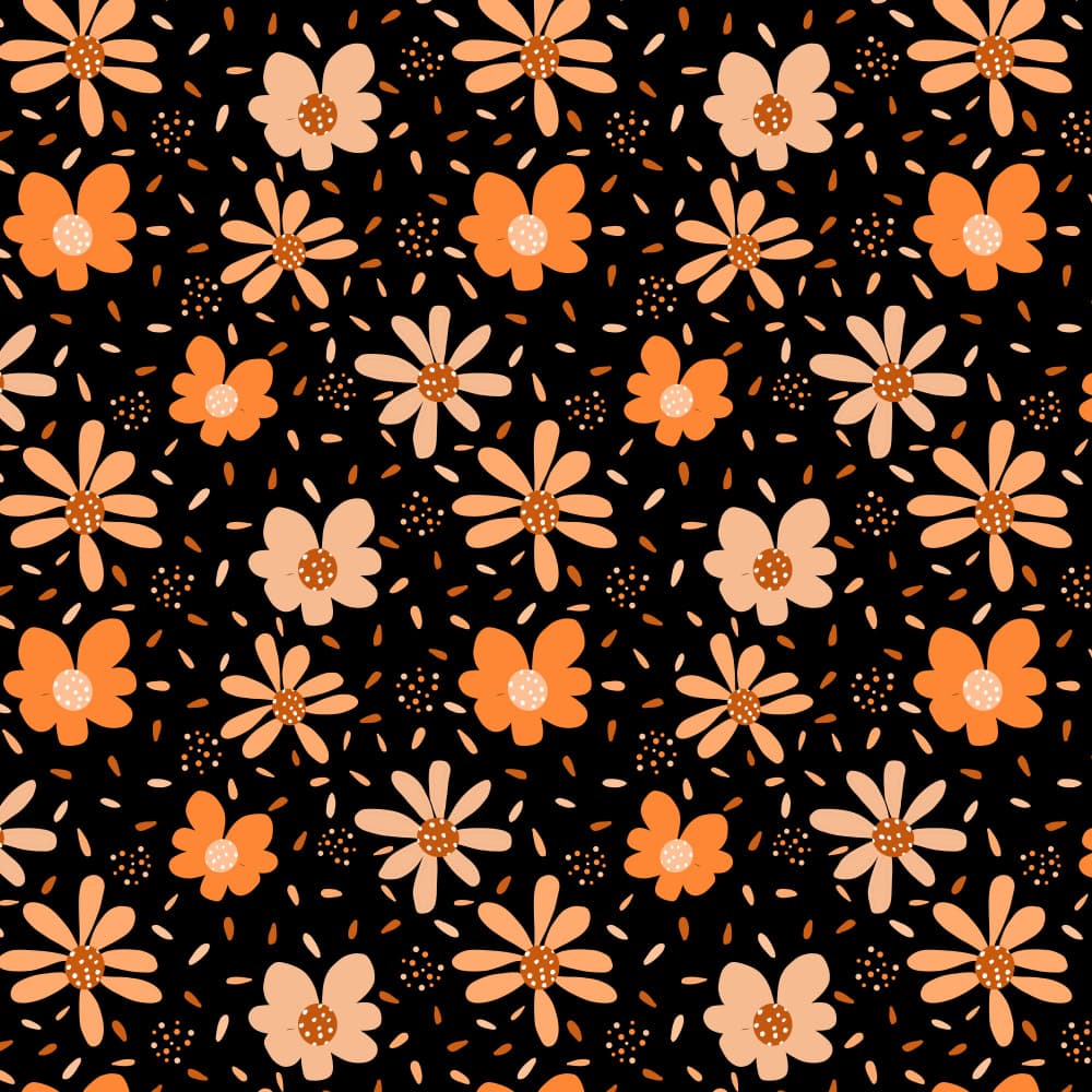 Scattered Orange Blooms by Michele Channell — canvas wall art
