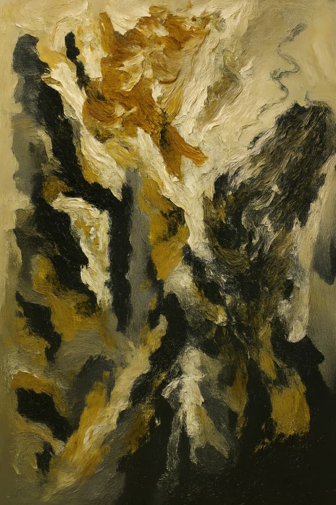 Dynamic Gold Abstract by HUGO — canvas wall art