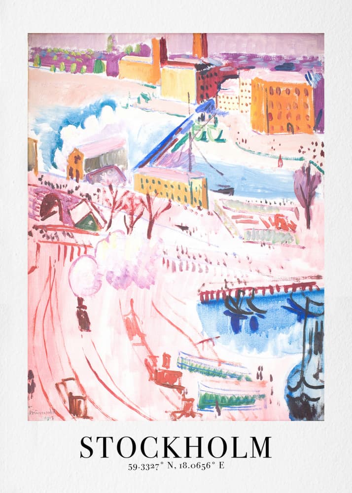 Stockhom by  Isaac Grünewald — canvas wall art