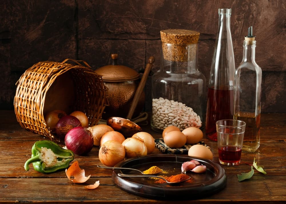 Rustic Kitchen Ingredients