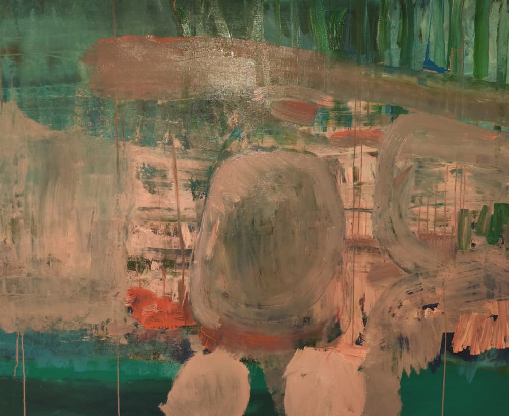 Abstract Green Landscape by Joackim Schou Dahle — canvas wall art