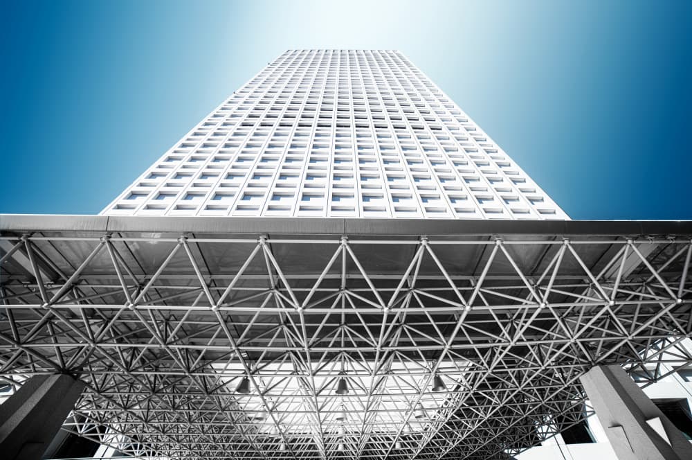 Modern Skyscraper Perspective by Takashi Suzuki — canvas wall art