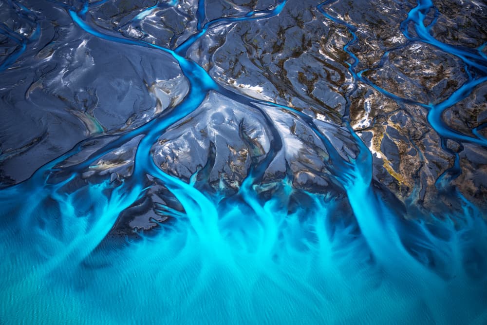 Vibrant Glacial Rivers by Yuan Su — canvas wall art