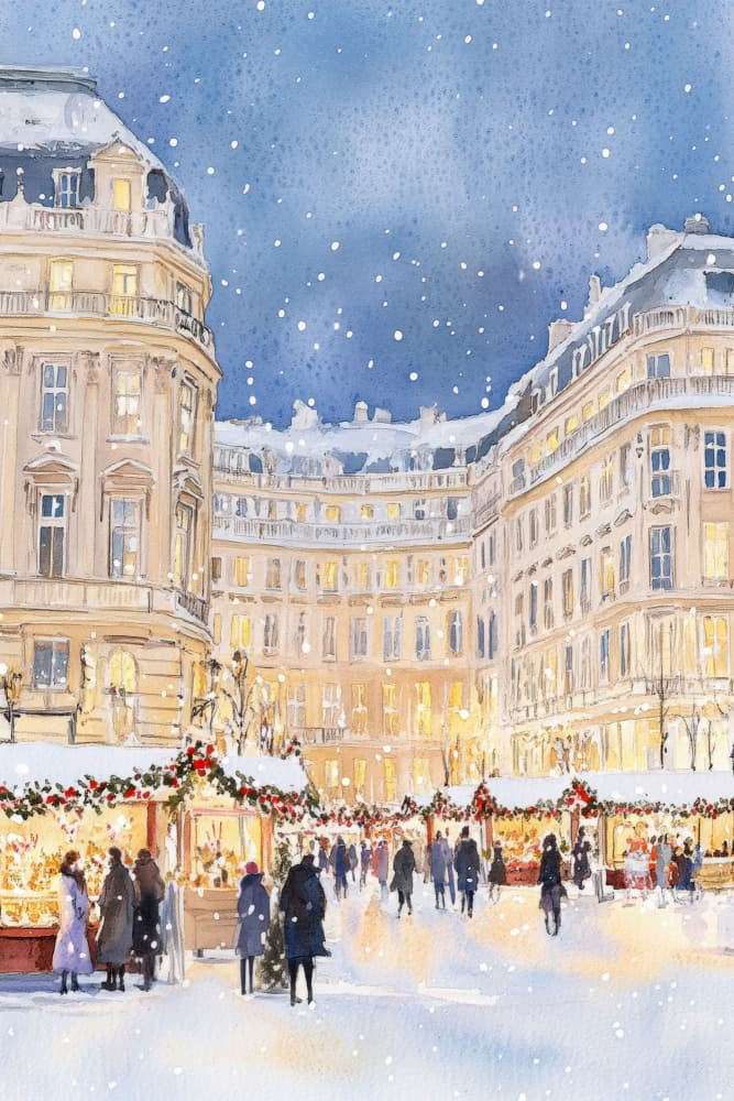 Christmasmarketno02 by Treechild — canvas wall art