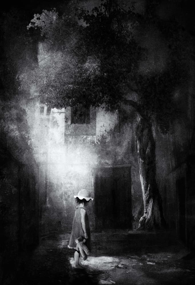 Lost Child Alley Light by Charlaine Gerber — canvas wall art