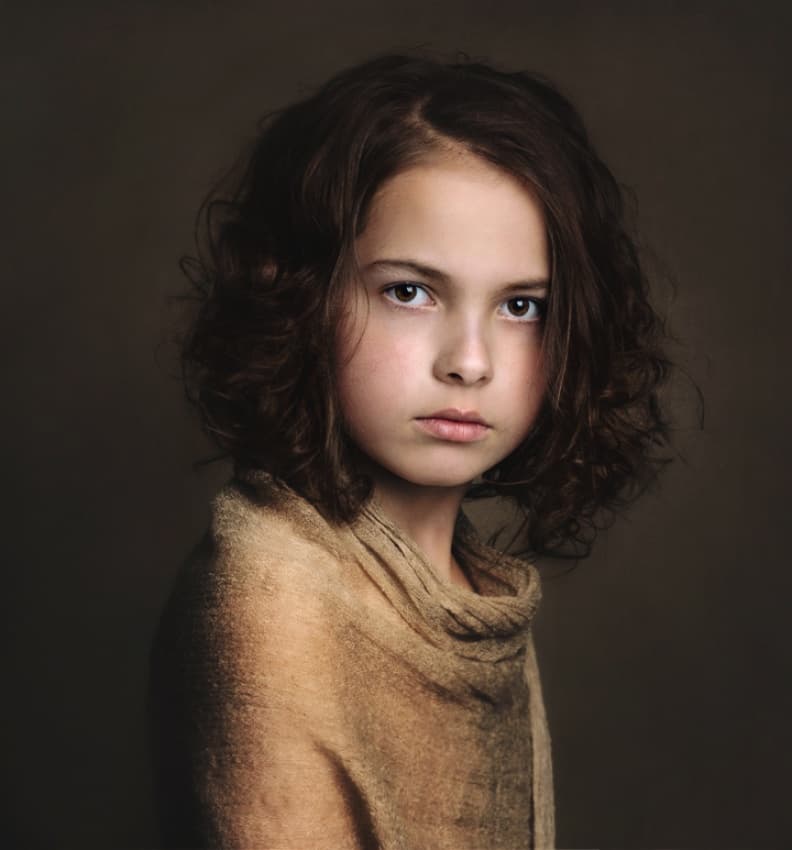 Pensive Child Portrait by Monique — canvas wall art