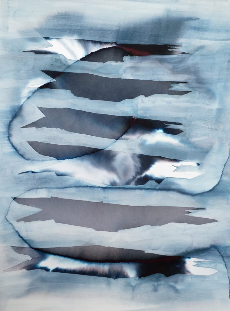 Washed Indigo Layers by Joshua Hoskins — canvas wall art