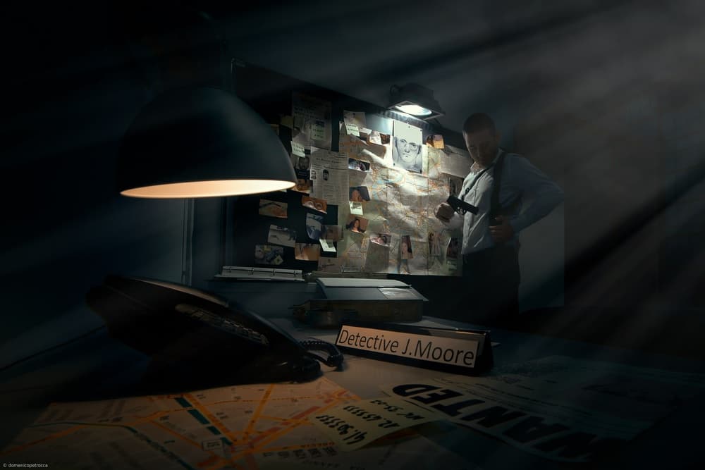 Detective's Office Mystery by Domenico Petrocca — canvas wall art