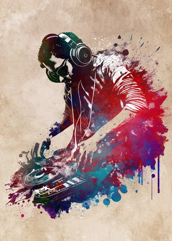 Energetic DJ Mix by Justyna Jaszke — canvas wall art