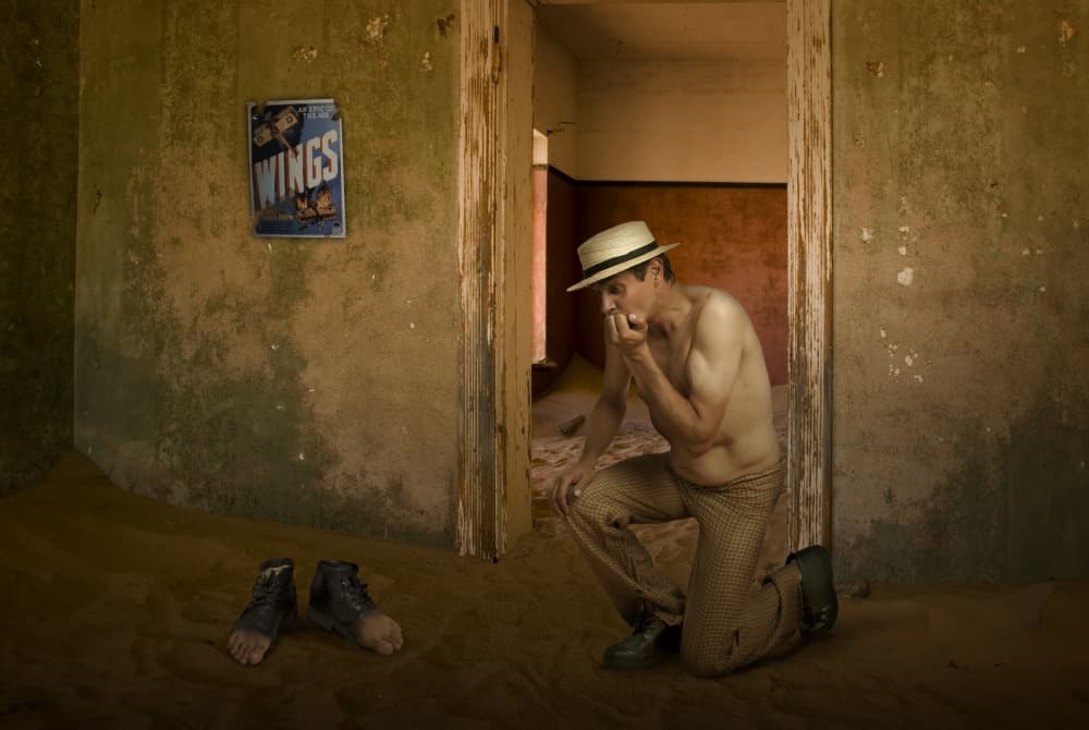 Man In Abandoned Room by Christine von Diepenbroek — canvas wall art
